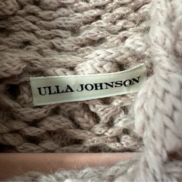 ULLA JOHNSON Baby Alpaca Mock Neck Pink Sweater SZ S - Picture 5 of 7
